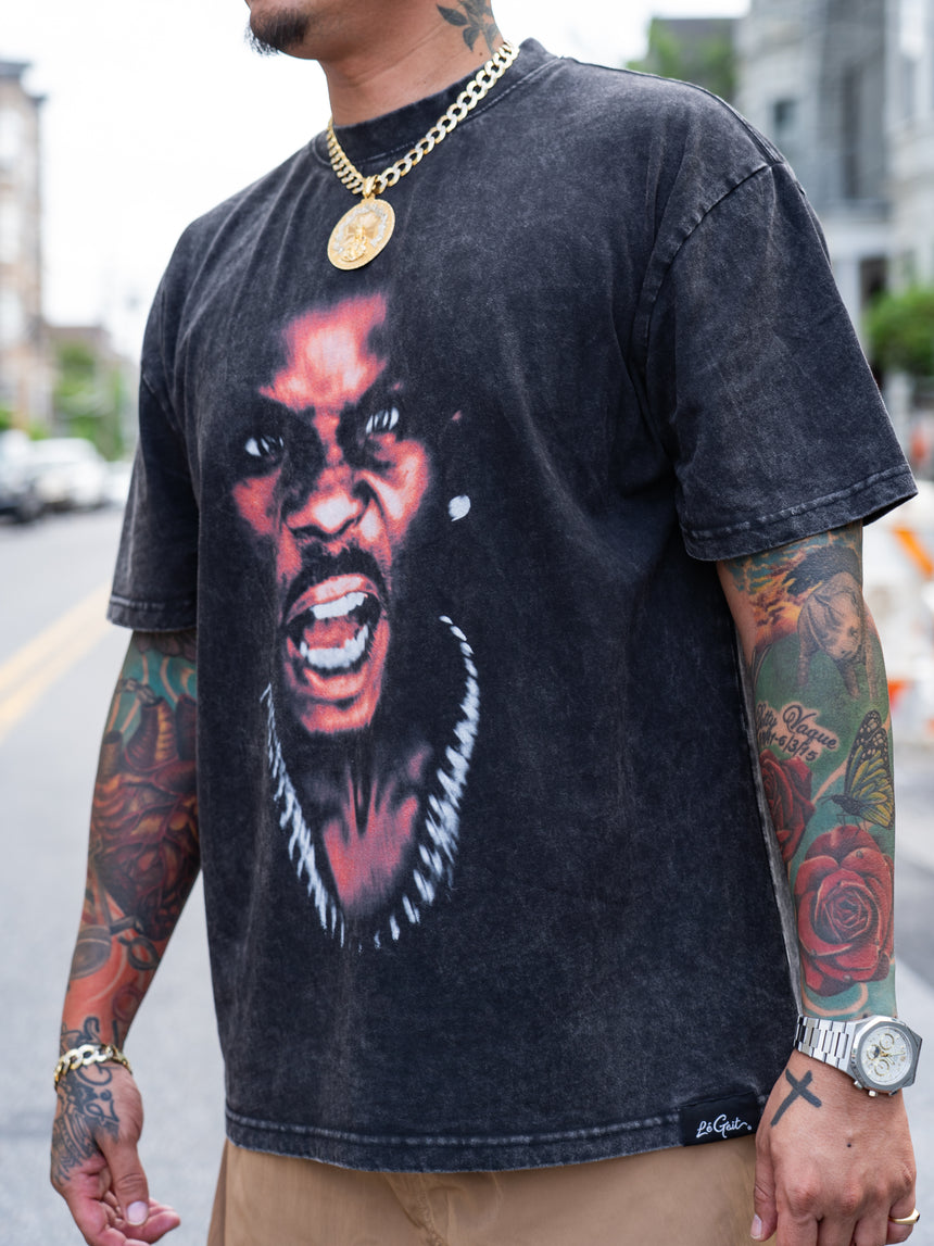 DMX "Long Live the DOG" T Shirt- Faded Black - Men's - 9.0 oz