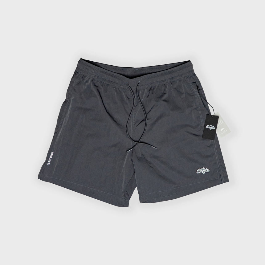 Boardwalk Nylon Shorts - Charcoal/White - Men's