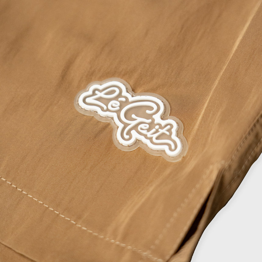 Boardwalk Nylon Shorts - Tan/White - Men's