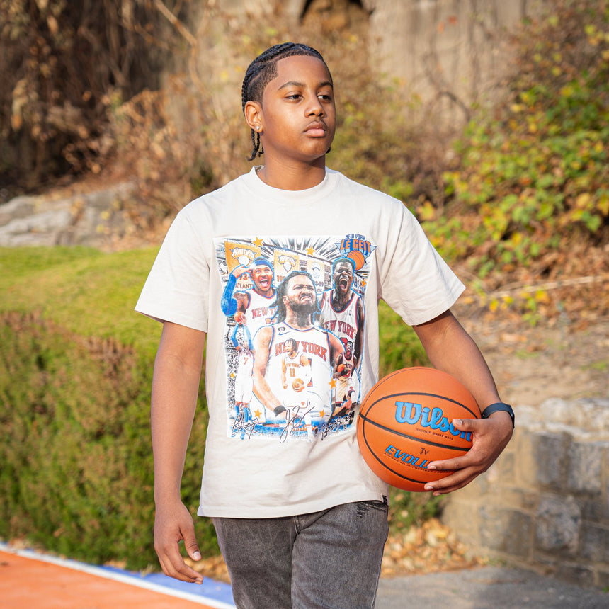 New York Knicks "The Mecca" T Shirt - Bone White - Men's