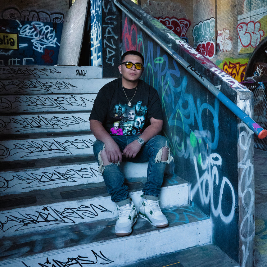 Joker Arkham T Shirt - Charcoal Black - Men's