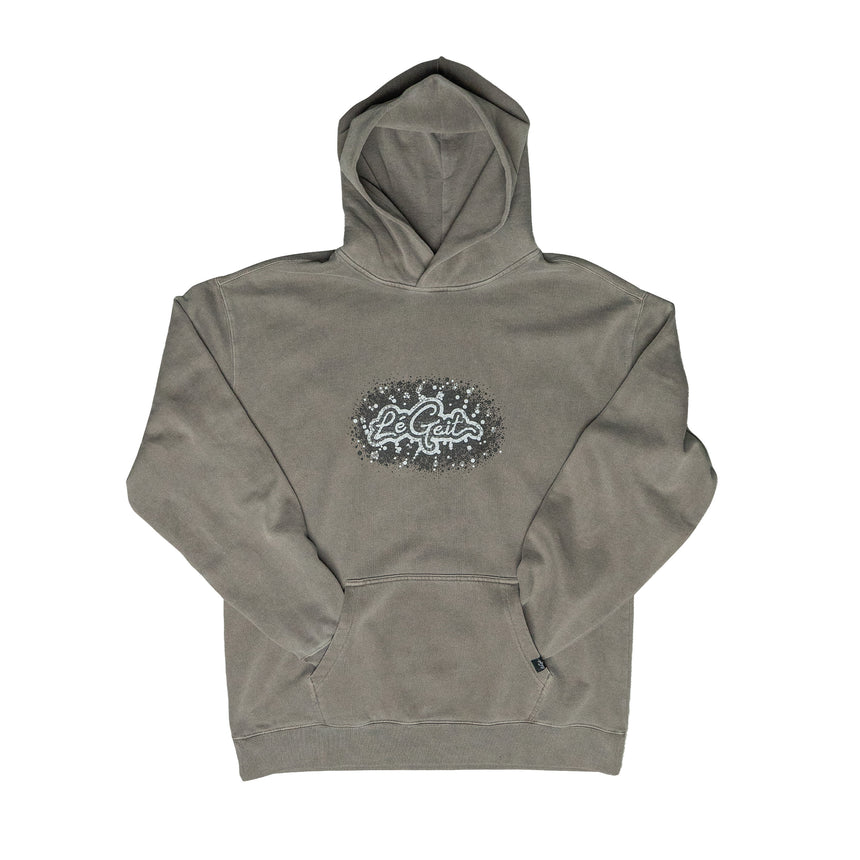 "the GOAT" Paint Splatter Pullover Hoodie - 10.0 oz - Faded Grey - Men's