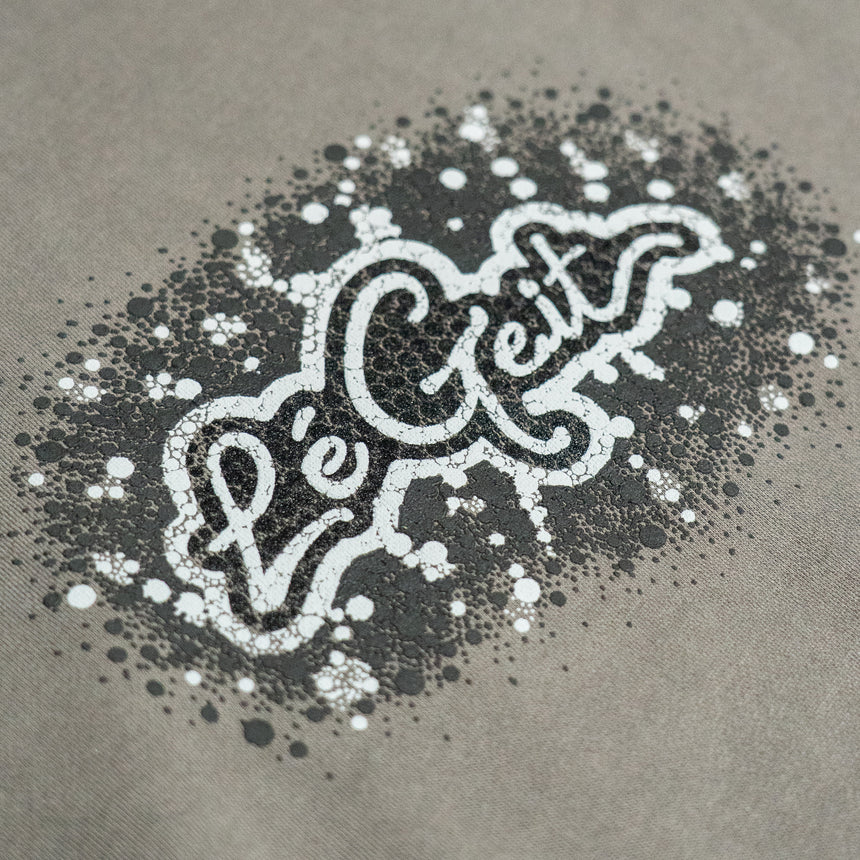 "the GOAT" Paint Splatter Pullover Hoodie - 10.0 oz - Faded Grey - Men's