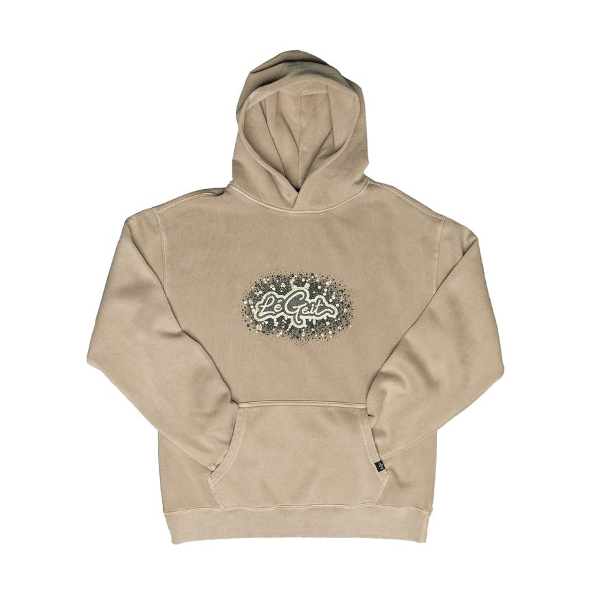 "the GOAT" Paint Splatter Pullover Hoodie - 10.0 oz - Faded Tan - Men's
