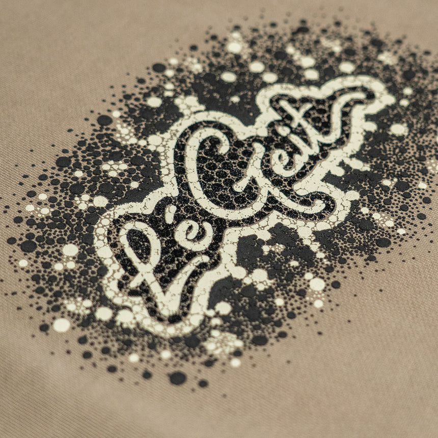 "the GOAT" Paint Splatter Pullover Hoodie - 10.0 oz - Faded Tan - Men's