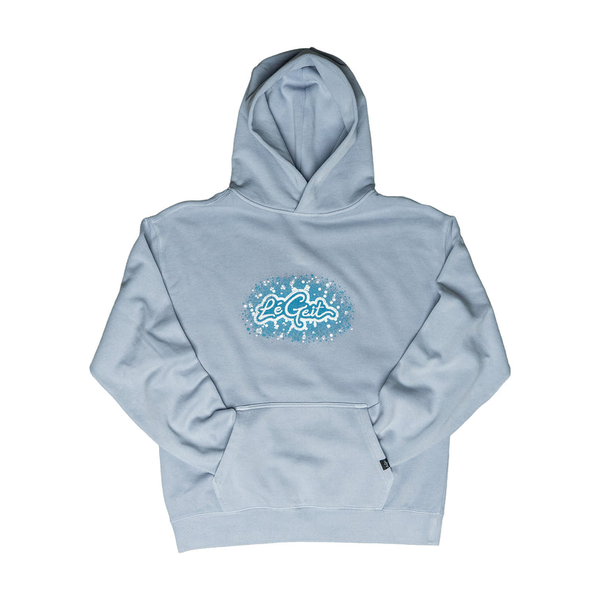 "the GOAT" Paint Splatter Pullover Hoodie - 10.0 oz - Icy Blue - Men's