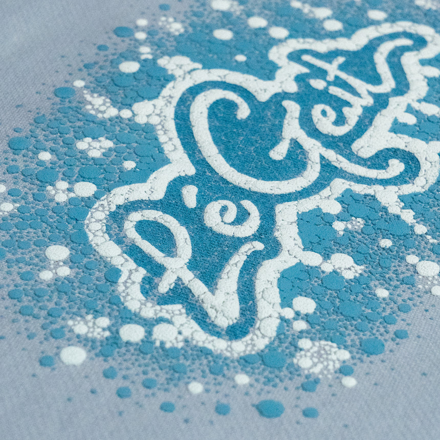 "the GOAT" Paint Splatter Pullover Hoodie - 10.0 oz - Icy Blue - Men's