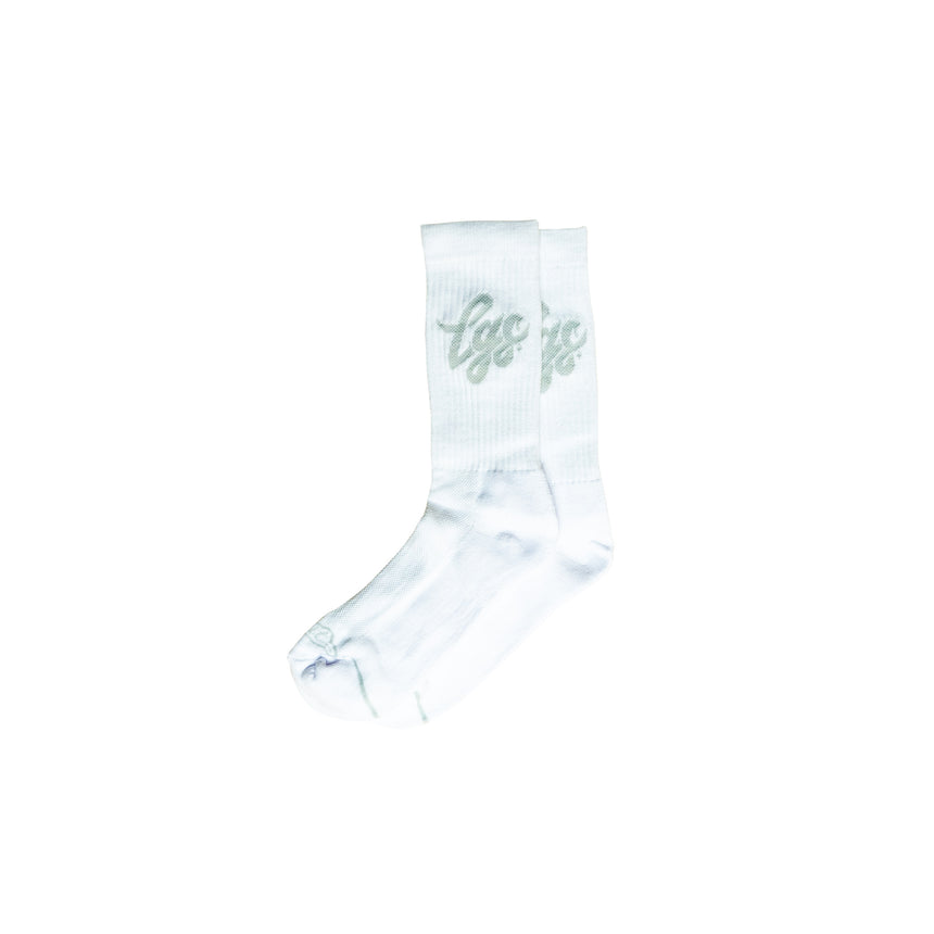 Classic Crew Socks - White / Grey