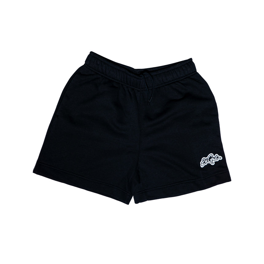 Relaxed Track Sweat Shorts - Black / White - Men's