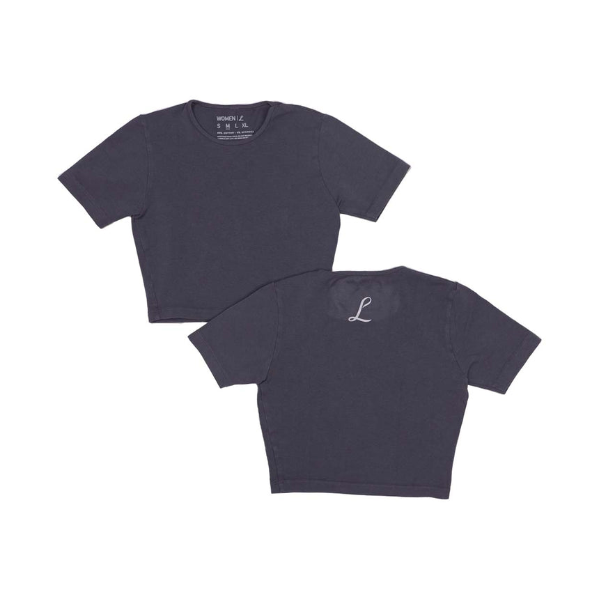 Cropped Tee - Faded Blue / Cool Grey- Women's