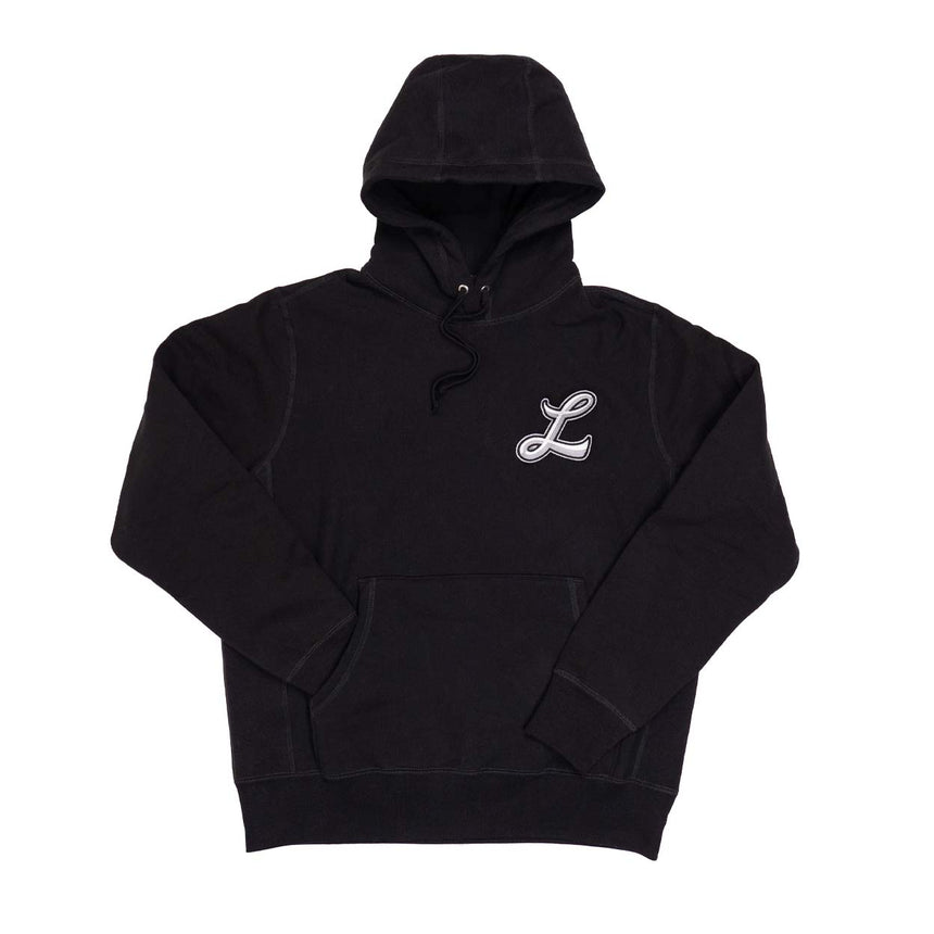 Script "L" Pullover Hoodie - Black - Men's