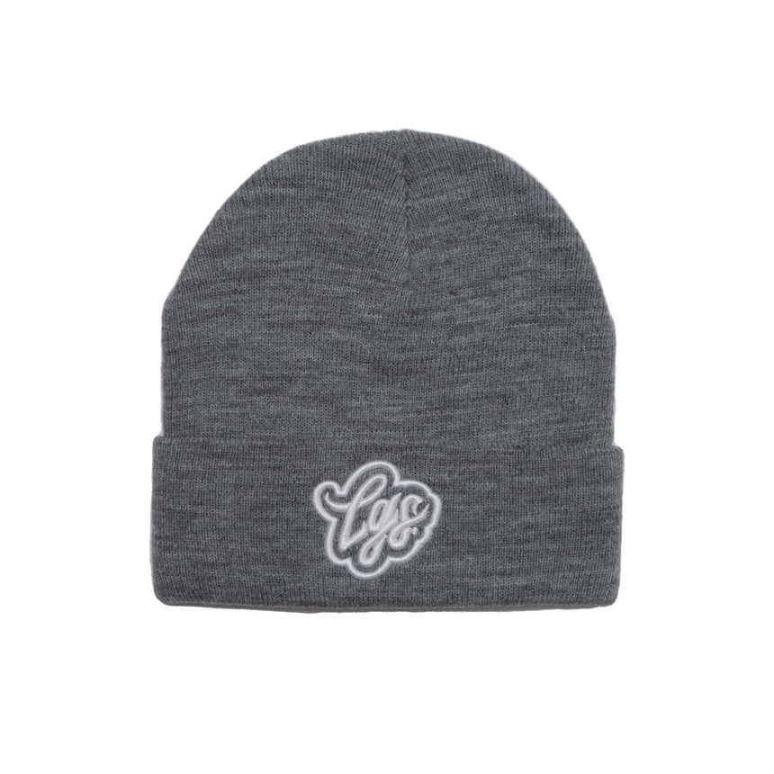 LGS Cuff Beanie - Heather Grey / White