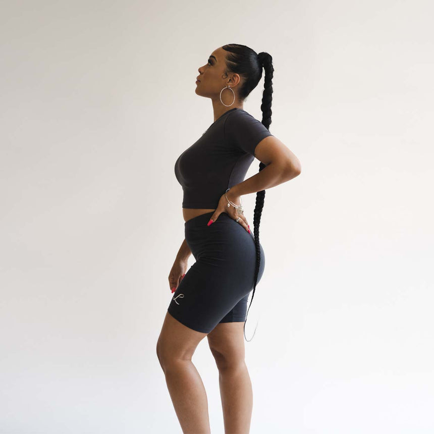 Biker Shorts - Faded Blue / Cool Grey - Women's