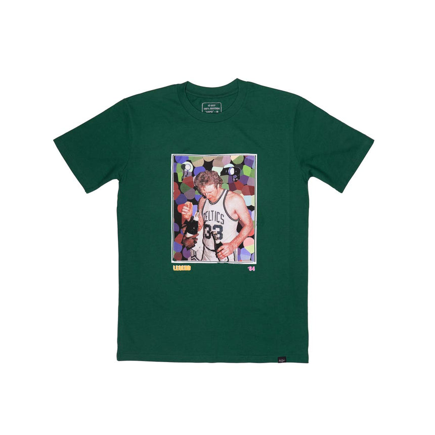 Larry Bird '84 Champagne T-Shirt - Pine Green - Men's