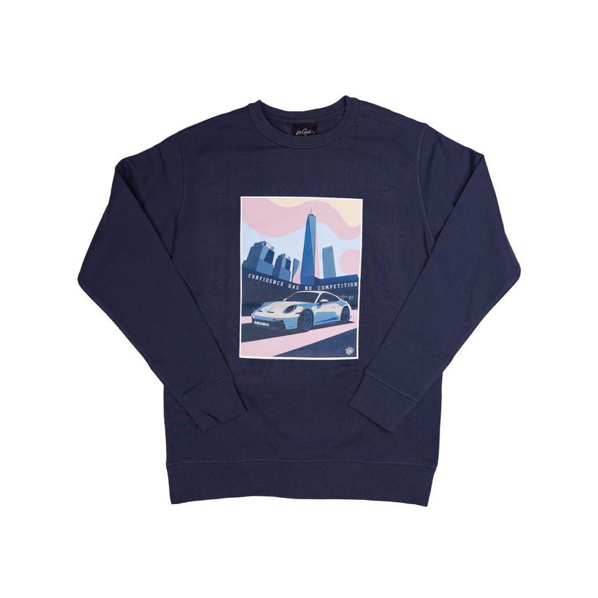 Porsche 911 GT3 Crewneck - Petrol Blue / Cream - Men's - 10.3 oz