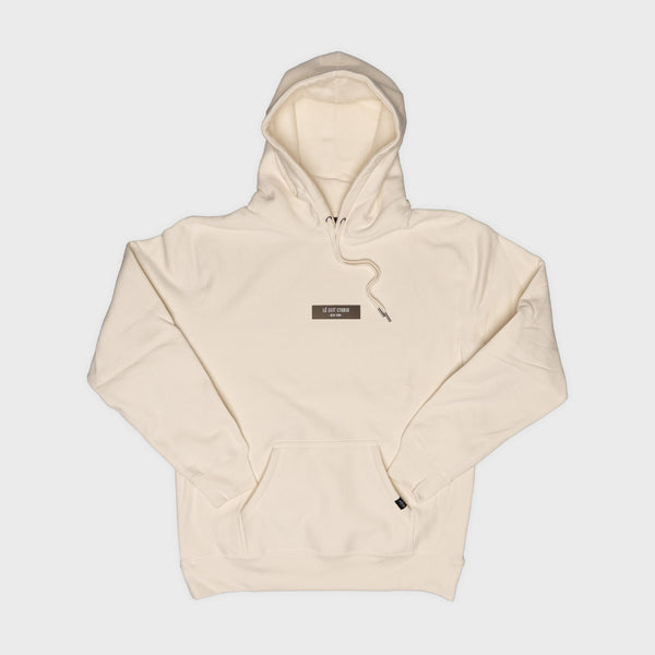 Bone Cross-Grain Pullover Hoodie 13.5oz. - Bone/Black - Men's – Lé