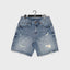 Denim Shorts - "Distressed Vintage" - Indigo - 13.5 oz - Men's