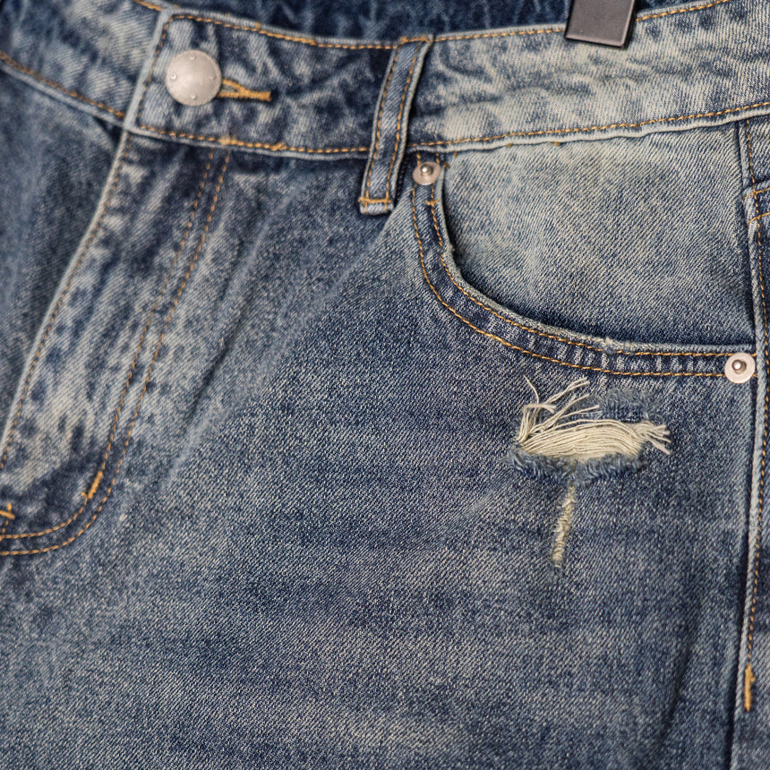 Denim Shorts - "Vintage" - Mid Indigo - 13.5 oz - Men's