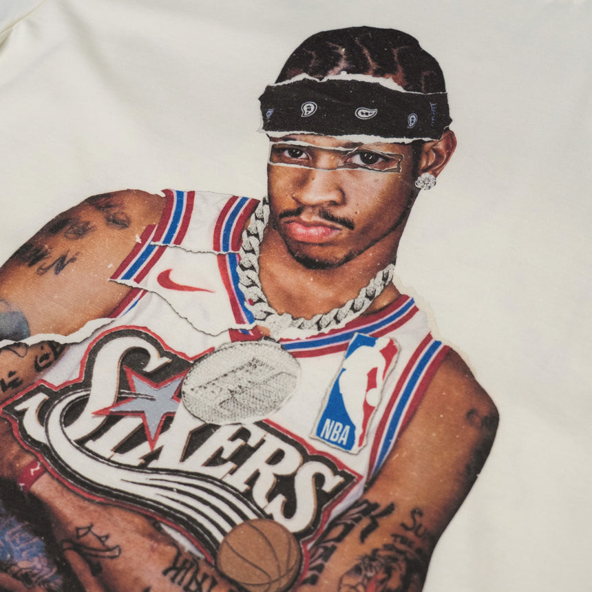 Allen Iverson "The Answer" T Shirt - Off White - Men's - 9.0 oz