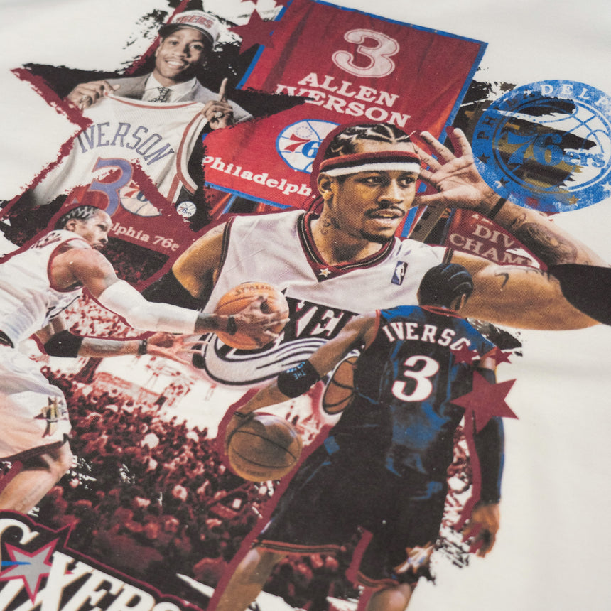 Allen Iverson "The Answer" T Shirt - Off White - Men's - 9.0 oz